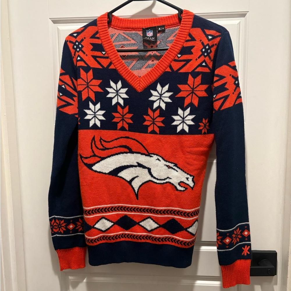 NFL Denver Broncos Christmas Sweater - size adult Medium